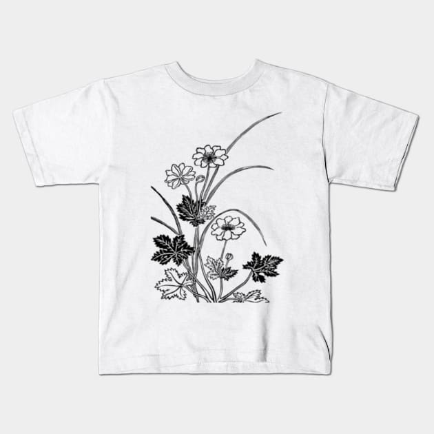 Flowers For My Lady Kids T-Shirt by Tee-ps-shirt